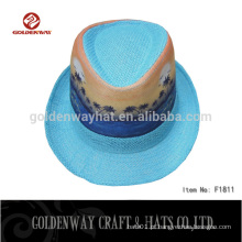 Chapéus personalizados Blue Fedora para mulheres